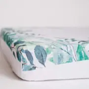 Leafy Border Mini Crib Fitted Sheet - 100% Cotton Baby Bedding Boy/Girl Nursery