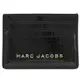 MARC JACOBS 馬克賈伯 浮雕LOGO漆皮信用卡名片夾.黑