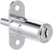 uxcell Push Plunger Lock, 3/4-inch Diameter 40mm Long Cylinder, Keyed Alike