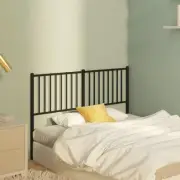 Double Black Metal Headboard 137cm Stylish Bed Frame Bedroom Decor