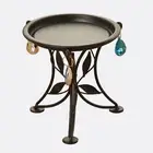 Coated Metal Potting Stand Garden Plant Display Elegant with Pendants Round
