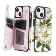 NNH Compatible with iPhone 13 Wallet Case iPhone 13 6.1 inch Magnolia Flowers