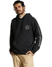 [Brixton] Crest Hoodie in Black/Green/White