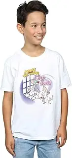 [Absolute Cult] Animaniacs Boys Pinky And The Brain Take Over The World T-Shirt White 3-4 Years