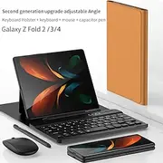 Phone Case For Samsung Galaxy Z Fold 7 Z Fold 6 Z Fold 5 Z Fold 4 Z Fold 3 Z Fold 2 Back Cover Bumper Frame Flip with Keyboard Solid Colored PC