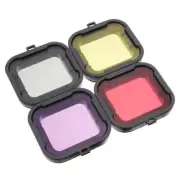 4 In 1 Colorful Dimmable Underwater Diving UV Lens Filter For GoPro Hero 4 3+ B