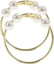 [STOBOK] 3sets Peace Ring for Women Pearl Beads Fidget Ring Anxiety Relief Jewelry for Stress Management 2pcs*3