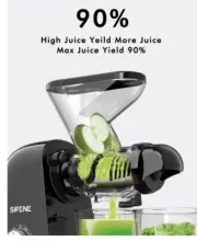 SiFENE Compact Cold Press Juicer, Single-Serve Slow Masticating - Scratch & Dent
