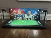 Gronkowski & Hernandez Patriots Custom 2 Mini Helmet display case w/ LED lights