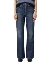 Allsaints Mathilde High Rise Bootcut Jeans in Dark Indigo