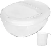 ULTECHNOVO Airtight Rice Storage Container with Cup Food Grade Grain Holder for Home Use Capacity Sealed Design for Flour Cereal Beans Multi Functional Storage