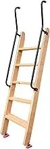 Bunk Bed Ladder - 4 Step/5 Step Bunk Bed Ladder, RV Bunk Bed Ladder, Wooden Loft Bed Ladder with Hook Bracket and Non-Slip Feet, Easy to Assemble (Size : 150cm(59in))
