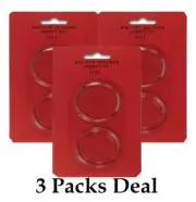 3 AirTite Direct Fit H32 Round Capsules For 32mm Coins 1 oz. Eagle Safe Storage