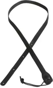 D'Addario 3/4" Leather Mandolin Strap - Black (2-pack) Bundle