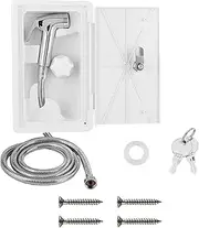 Riloer RV Exterior Shower Box Kit Exterior Shower Box Shower Head Hot Cold Switch with 2 Keys for Marine Boat RV Motorhome Caravan Camper Accessories