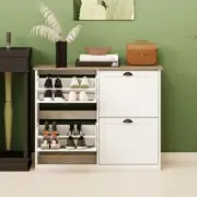 Shoe Storage Cabinet with 4 Flip Drawers, Shoe Organizer with Adjustable Shelf