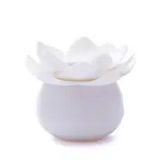 Lotus Flowers Cotton Swab & Toothpicks Holder White - S