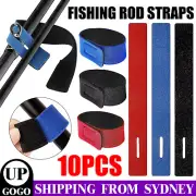 10PCS Fishing Rod Tie Strap Tackle Wrap Band Pole Holder Fastener Fishing Tools