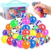 36 Pack Squishy Ball, Stress Balls Bulk For Adults, Mini Sensory Stress Balls,