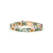 Holly & Co Sunflower Child Extra Small Yellow Premium Velvet Dog Collar
