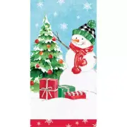 Snowflakes and Snowmen Paper 16 Ct Guest Napkins