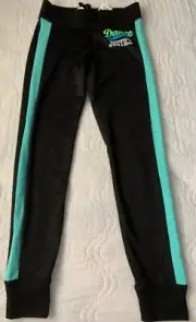 NWT Justice Girls Size 10 Activewear Dance Pants W/ Blue/Turquoise Side Stripe