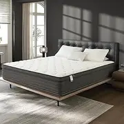 [VERYOK] Hybrid Mattress Queen Size, 10 Inch Soft Mattress with Hybrid Queen Bedding Mattress in a Box, Cooling & Breathable Cover, Edge Support & Motion lsolation