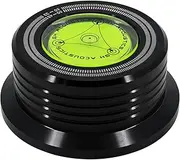 Universal 50Hz LP Vinyl Record Player Disc Turntable Stabilizer with Level Aluminum Alloy Weight Clamp (Black)