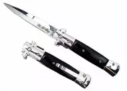 Michael Corleone-Pocket Knife with 9”Black Chrome Blade Have for EDC Collectors