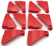 Lego 10 New Red Technics Panels Curved #63 5 x 4 Tapered Left Parts
