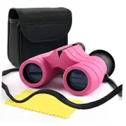 Binoculars for Kids with Compass 8x21 Children Toy Real Binocular Gifts pink