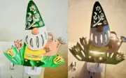GARDEN GNOME NIGHT LIGHT 4" W. x 2" D. x 4 1/4" H~NWT
