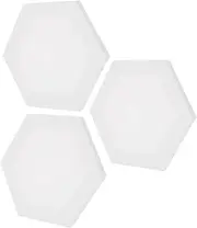 Tofficu 3pcs Oil Painting Frame Hexagon Canvas Stretched Canvas Picture Frames Photo Frame Paint Board DIY Canvas White Painting Board DIY Blank Art Boards Commemorate Layout