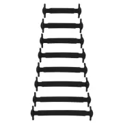 32Pcs No Tie Shoe Laces for Adults, Elastic Flat Tieless Shoelaces, Black