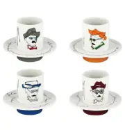 Vista Alegre Porcelain Heteronimos Fernando Pessoa Tribute Coffee Cups & Saucers