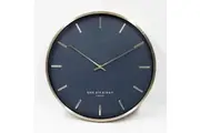 AVALON 40cm Petrol Blue Silent Wall Clock by One Six Eight London