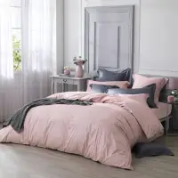 在飛比找momo購物網優惠-【Simple Living】天絲入棉素色四件式被套床包組 