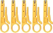 Mini Wire Stripper, Safe 5 Pcs Network Wire Stripper Punch Down Cutter for Network Wire Cable for PTFE Tubes for 3D Printers for CAT5 CAT5e CAT6 Data Cables