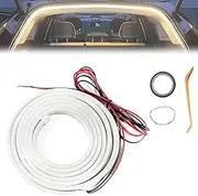 Dynamic Flowing Car Trunk Light Strip, 2025 Upgrade Flexible Universal Trunk Led Light Strip for Car Cargo Area or Interior Illumination Decoration Dynamic Atmosphere (Warm,2 Meters)
