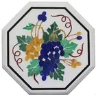 16" Marble side end Table Top Inlay Marquetry Pietra Dura work