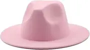[Generic] Classical Felt Hats Unisex Wide Brim Fedora Hats Solid Caps Mens Womens Wedding Church Jazz Hats 11 59-61CM, 11, One Size, 11, One Size