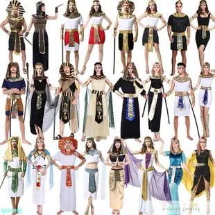 cos萬聖節服裝女大人成人埃及法老豔后衣服古希臘中東阿拉伯長袍 變裝派對 活動 表演服飾 萬聖節周邊服飾 小北福利社