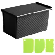 Bread Pans with Dough Scraper Cutter-Pullman Loaf Pan with Lid,Covered5699
