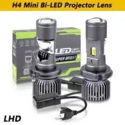 2PC Mini H4 Bi-LED Projector Lens 50000LM Headlight Retrofit For Car Motorcycle