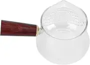 Garneck Borosilicate Glass Tea Dispenser Cup Heat-Resistant Tea Set Accessory Office Home