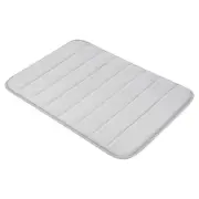 Bathroom Rug, 24" x 16" Memory Foam Non Slip Bath Mat for Bathroom, Light Gray