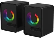 JSEIAJB Computer Speaker Wired Subwoofer Stereo Full-Range Portable Mini RGB Speaker for Laptop Desktop Computer