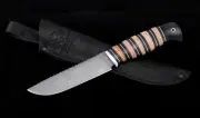 Knife Barracuda-2 steel X12MF handle birch bark black hornbeam (zebra)
