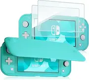 [ProCase] Flip Cover for Nintendo Switch Lite with 2 Pack Tempered Glass Screen Protectors, Slim Protective Case with Magnetically Detachable Front Cover for Nintendo Switch Lite 2019 -Turquoise