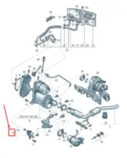 AUDI Q3 8U DPF Pressure Difference Sensor Bracket 04L131561J NEW GENUINE